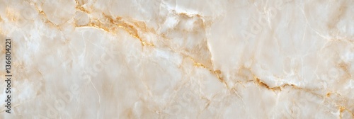 Elegant beige marble texture with golden veins, seamless abstract background