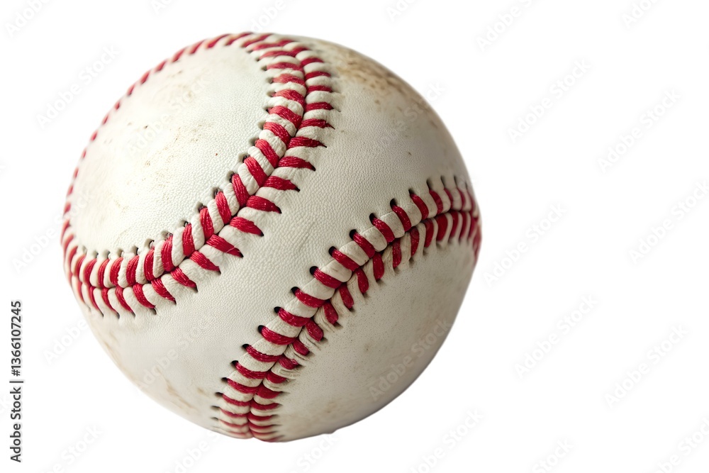 Used Baseball Close Up Used Baseball Close Up