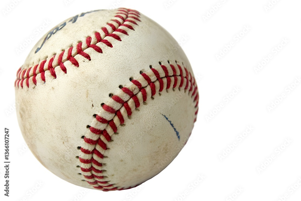 Close-up of a Well-Used Baseball Close-up of a Well-Used Baseball