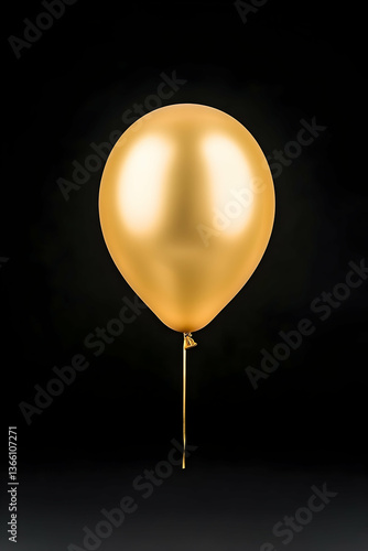 Wallpaper Mural Single gold balloon against black background Torontodigital.ca