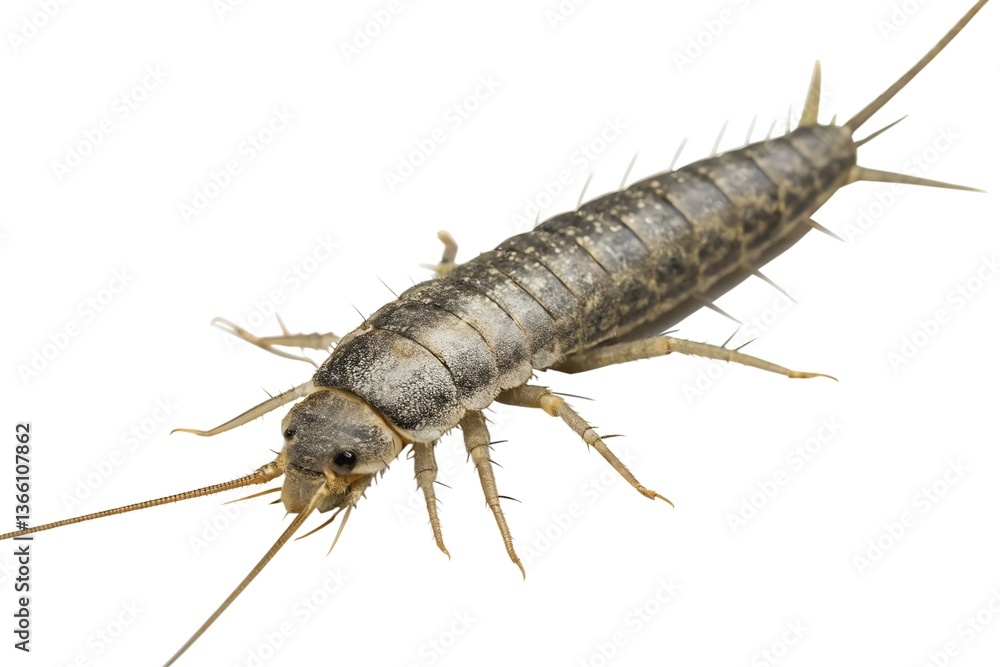 Close-up of a Silverfish Insect Close-up of a Silverfish Insect