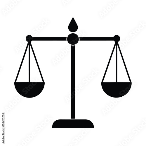 3D golden scales of justice symbol representing balance, law, and equality