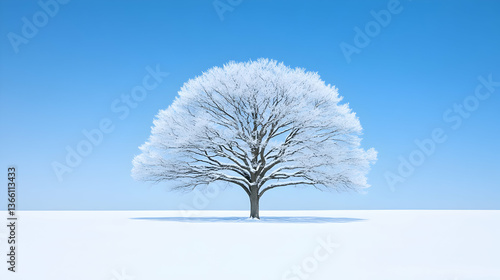 Wallpaper Mural Snowy Tree Torontodigital.ca