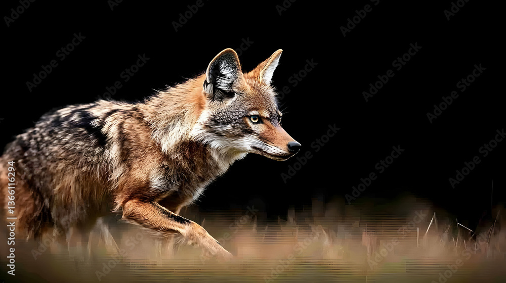 Fototapeta premium African Jackal Portrait In Wilderness