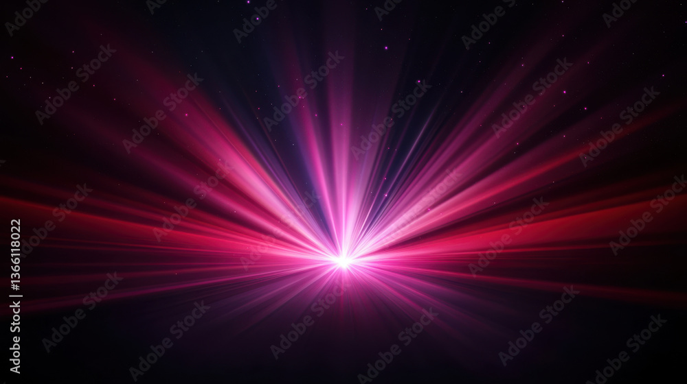 Fototapeta premium Vibrant light rays creating a stunning abstract visual spectrum in dark background.