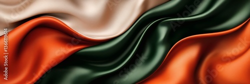 Elegant flowing fabric in three colors creating a sophisticated and soft design