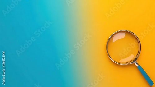 Wallpaper Mural Magnifying Glass on Gradient Background - Concept of Research, Investigation, and Discovery Torontodigital.ca