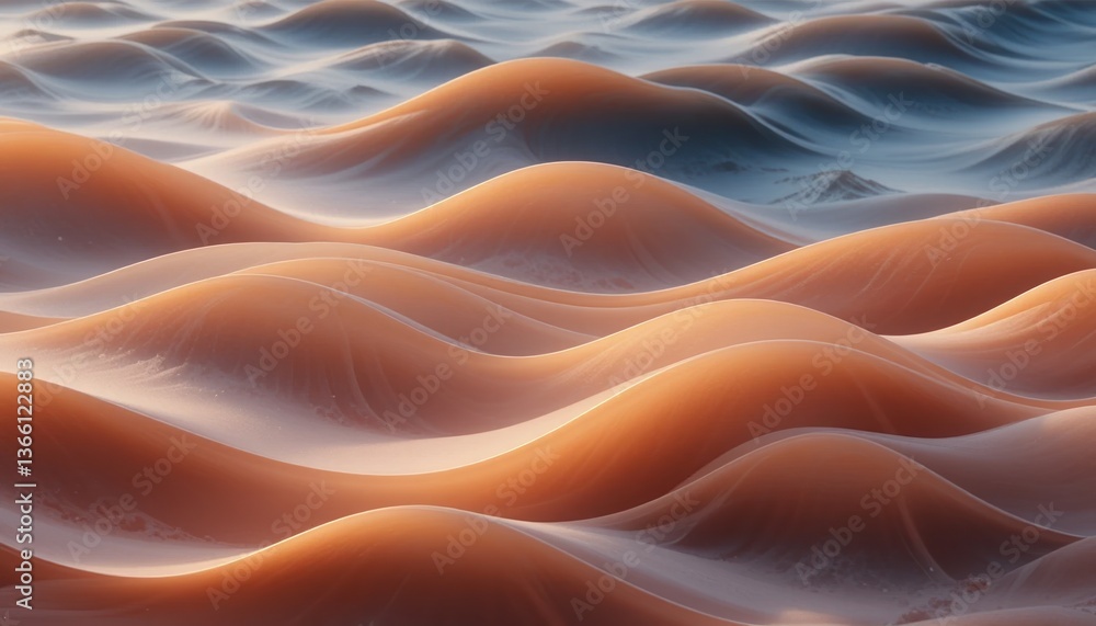 Obraz premium Waves flowing in serene ocean coastal beach abstract art tranquil environment aerial view concept of nature's beauty