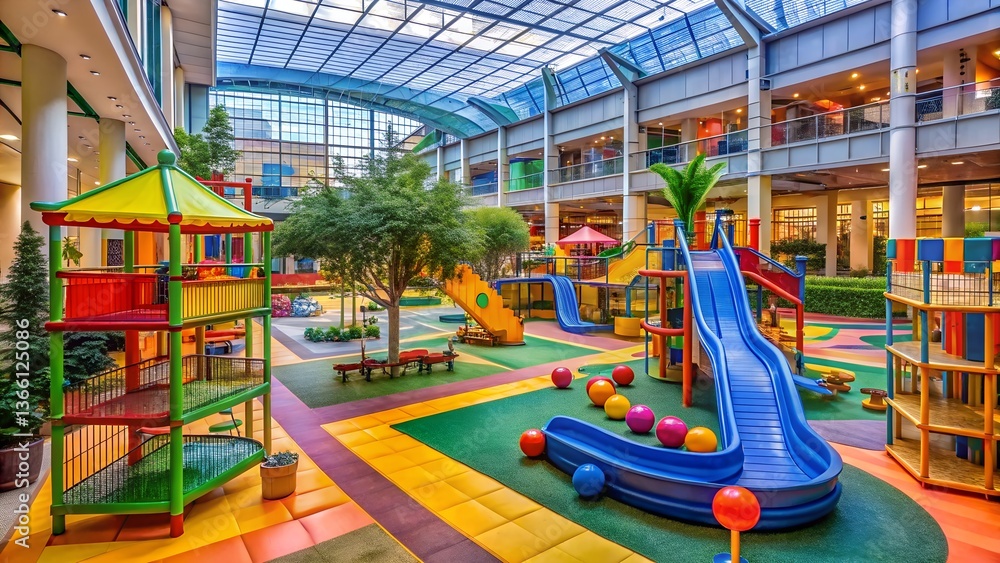 Colorful playground in the park Colorful playground in the park