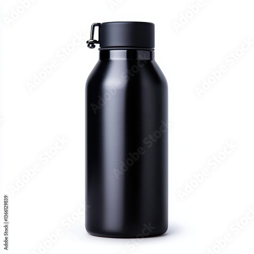 Sleek Black Water Bottle for Hydration and Outdoor Activities