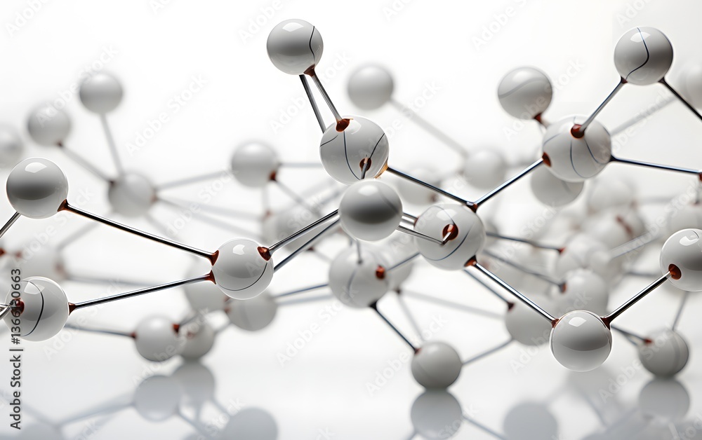 Fototapeta premium Examining Molecular Structure Model for Scientific Research and Development Purposes