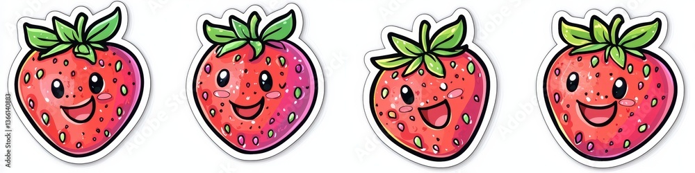 Obraz premium Vibrant and Fun Strawberry Designs Perfect for Decorations