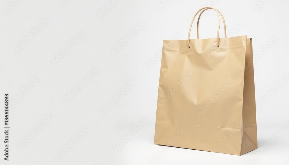 Empty brown paper shopping bag isolated on white background , empty, image Empty brown paper shopping bag isolated on white background , empty, image