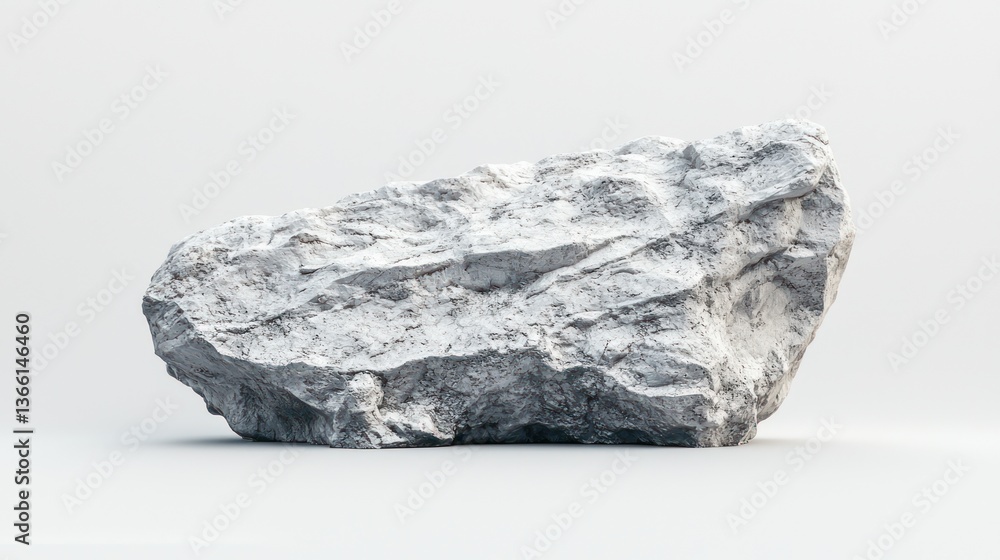 White rock isolated on white background, product display White rock isolated on white background, product display