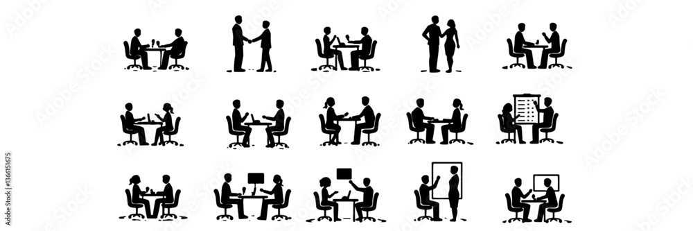 Silhouette Icon Set for Data Analysis, Web Development, Finance, Customer Satisfaction, Document and so on Silhouette Icon Set for Data Analysis, Web Development, Finance, Customer Satisfaction, Document and so on