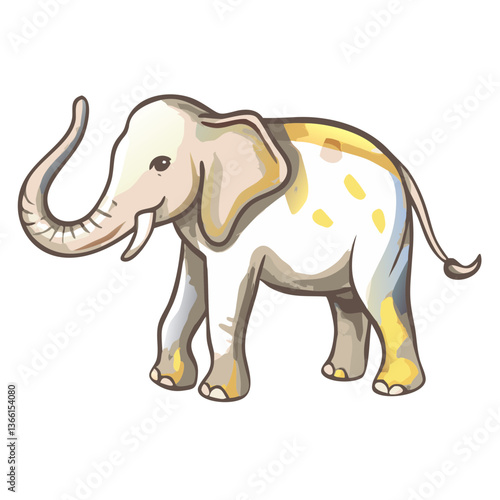 an adorable elephant with big ears and a long trunk, walking with confidence and grace. Its eyes are gentle and its presence is commanding, a testament to the wonder of wildlife