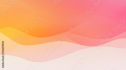 Soft Light Waves in Pink and White Gradient Abstract Background