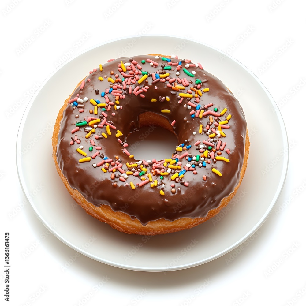 donut with chocolate icing donut with chocolate icing