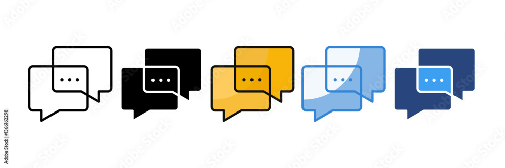 Chat Connect Icon Set Multiple Style Collection Chat Connect Icon Set Multiple Style Collection