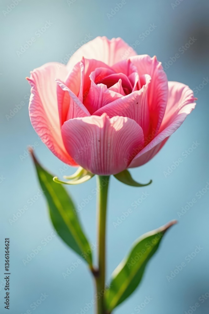 Delicate petal unfurls on a snow-white background, flowers, nature Delicate petal unfurls on a snow-white background, flowers, nature
