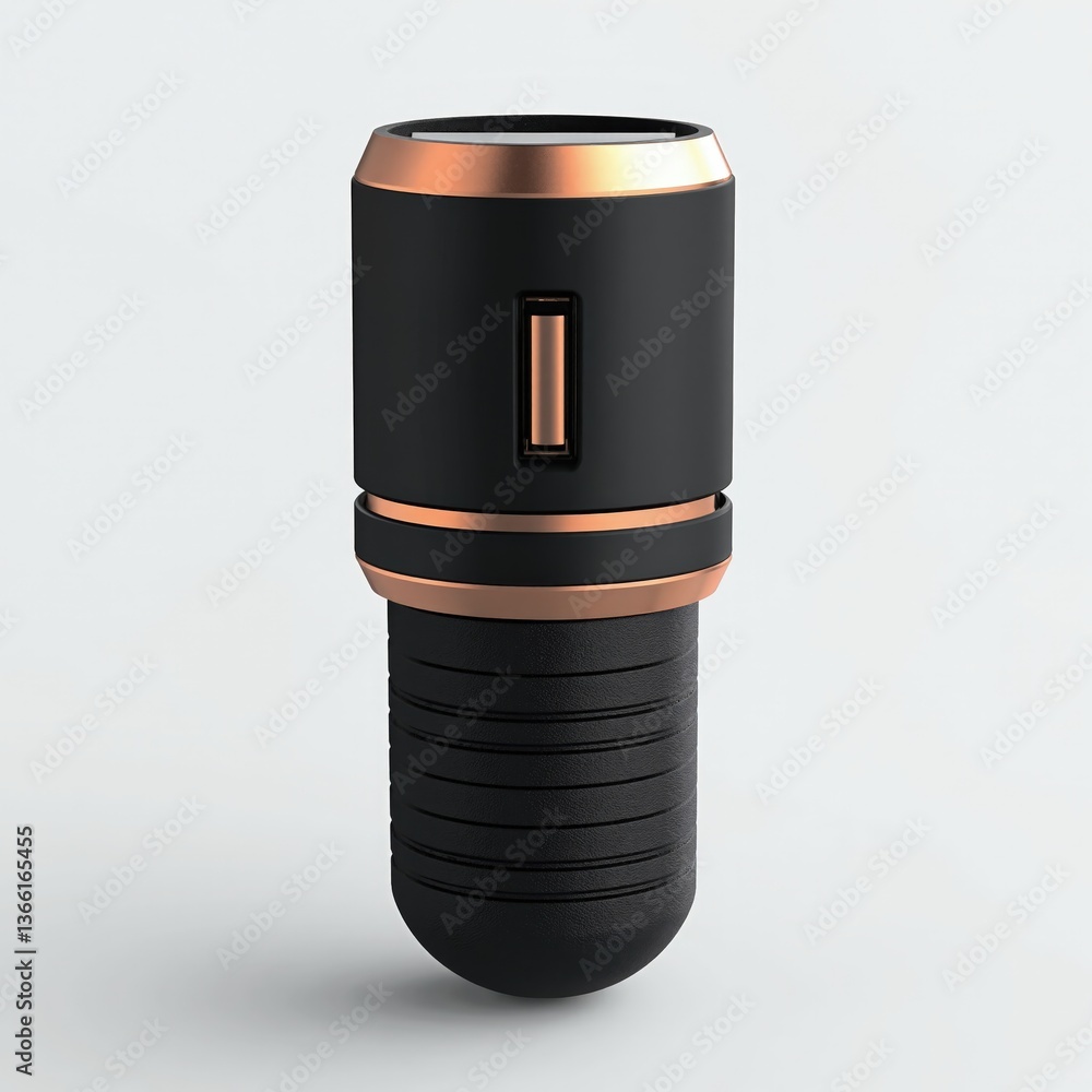 Sleek modern gadget design with copper and black accents for innovative technology applications Sleek modern gadget design with copper and black accents for innovative technology applications