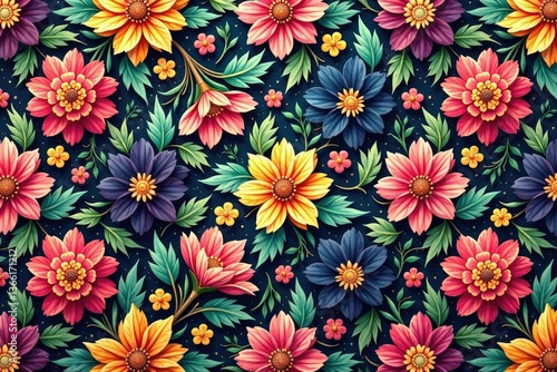 Wallpaper Mural Intricate floral design, repeating seamlessly , bloom, background, flower Torontodigital.ca