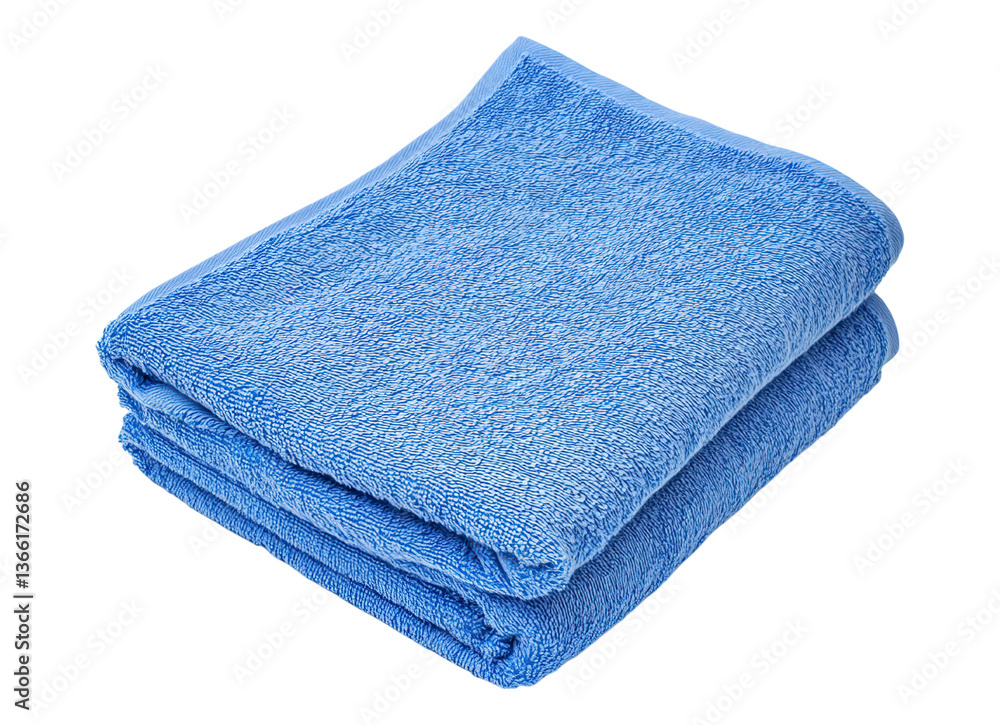 clean blue folded towel clean blue folded towel