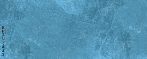 A Roughly Textured and Elegantly Weathered Blue Painted Surface with a Unique Artistic Feel

