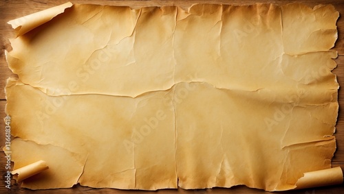 Rustic Aged Paper with Frayed Edges Texture Background
