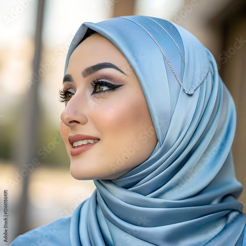 Graceful Middle Eastern Woman with Hijab