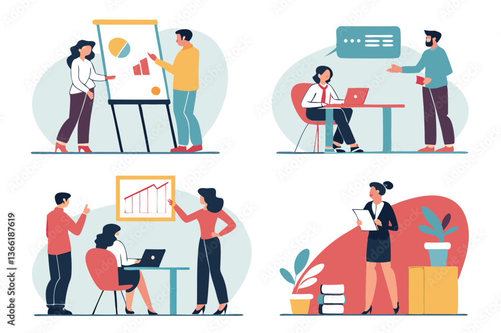 Business & Marketing Mega Set: Professional Illustrations of Work & Growth Business & Marketing Mega Set: Professional Illustrations of Work & Growth