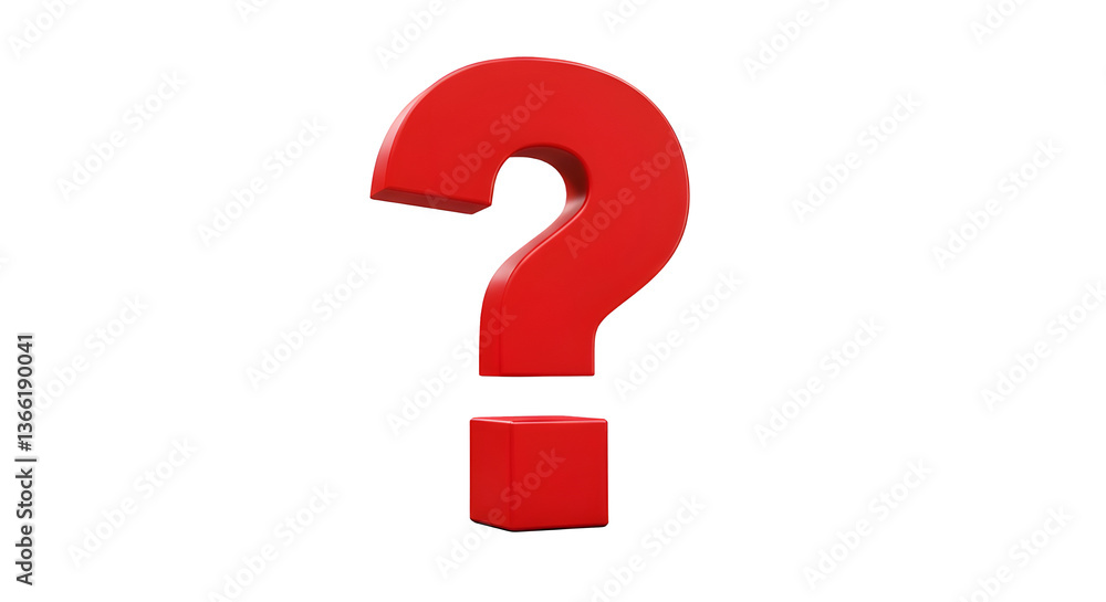 Realistic 3d Red question mark vector Illustration Realistic 3d Red question mark vector Illustration