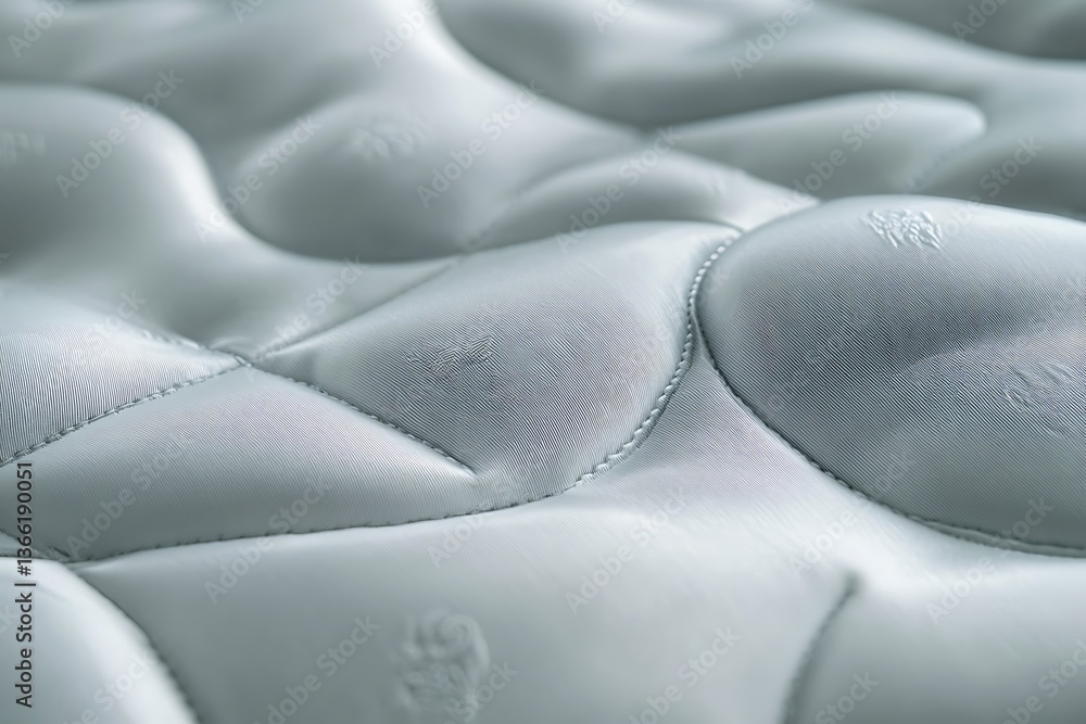 Obraz premium Luxurious Cream Leather Upholstery with Button-Tufted Pattern - Closeup Texture Background