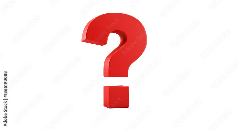 Realistic 3d Red question mark vector Illustration Realistic 3d Red question mark vector Illustration