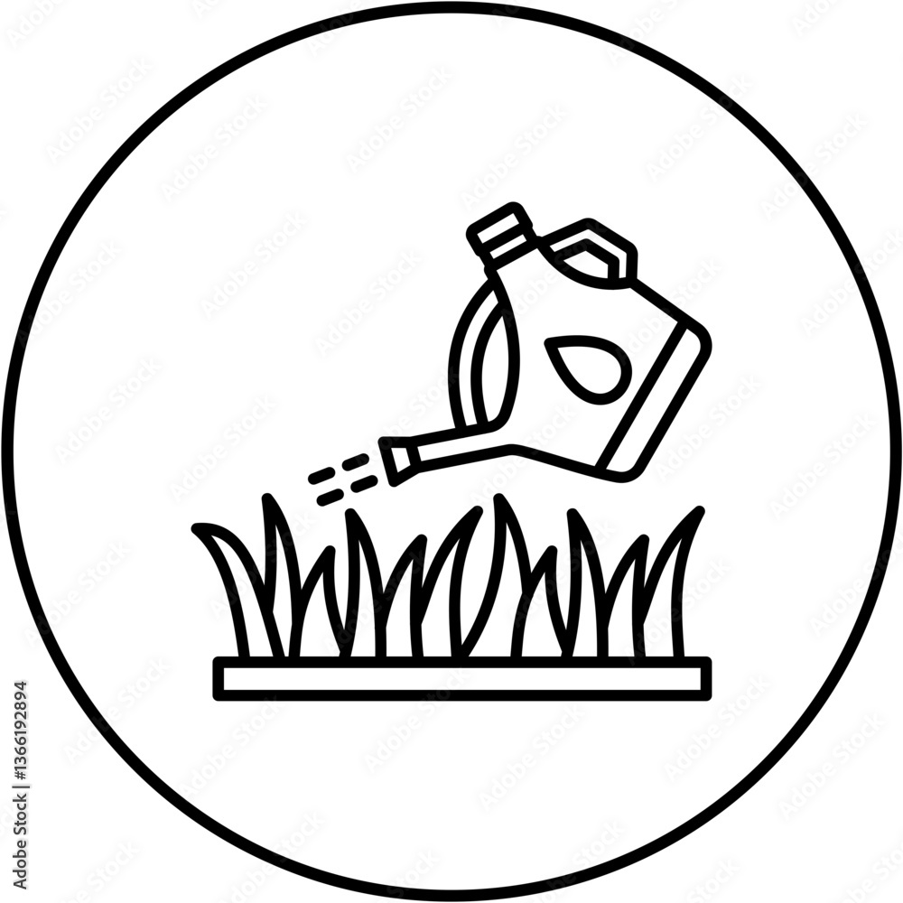 Watering grass Icon Watering grass Icon