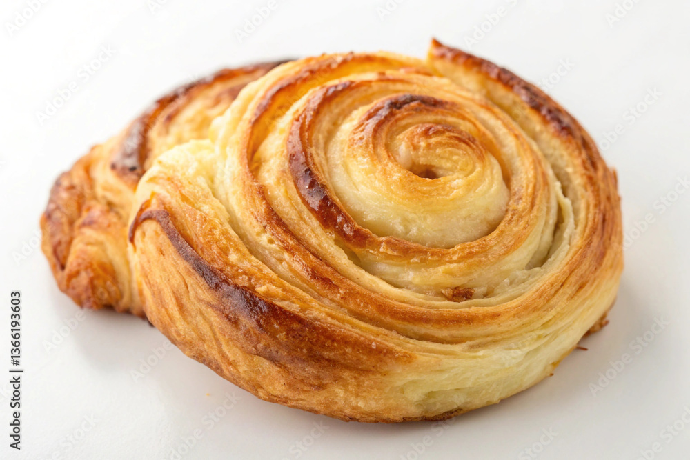 Fototapeta premium Golden Brown Pastry Swirls Delicious Baked Goods, Sweet Treat