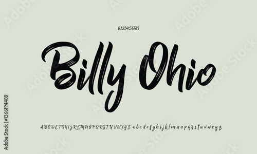 Luxury Billy Ohio alphabet letters font for logo