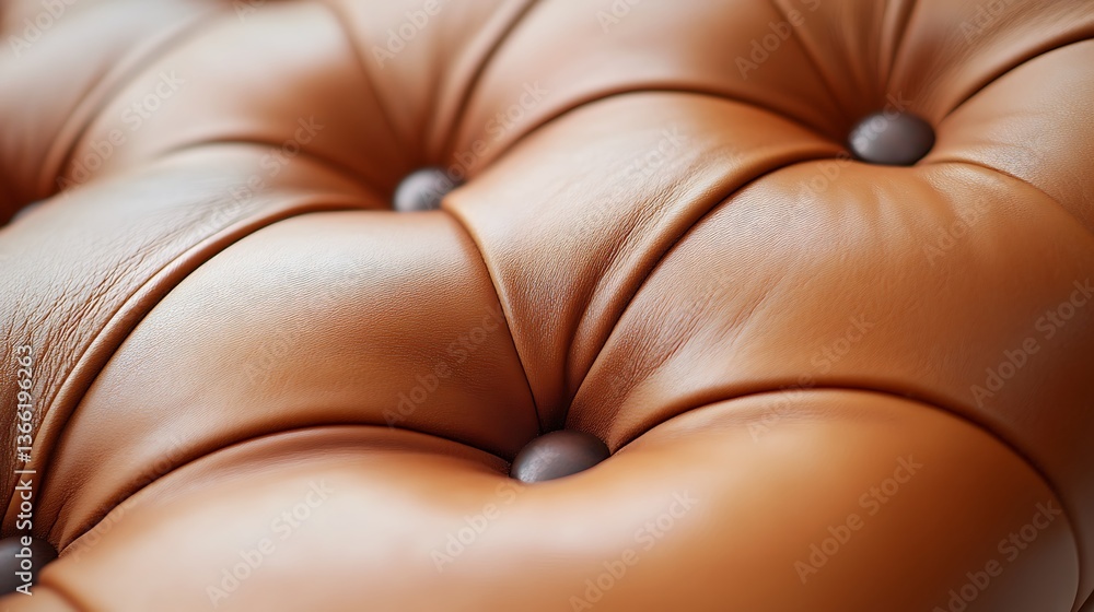 Luxurious Cream Leather Upholstery with Button-Tufted Pattern - Closeup Texture Background Luxurious Cream Leather Upholstery with Button-Tufted Pattern - Closeup Texture Background