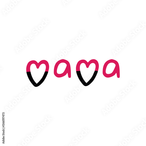 mama logo design with geometry