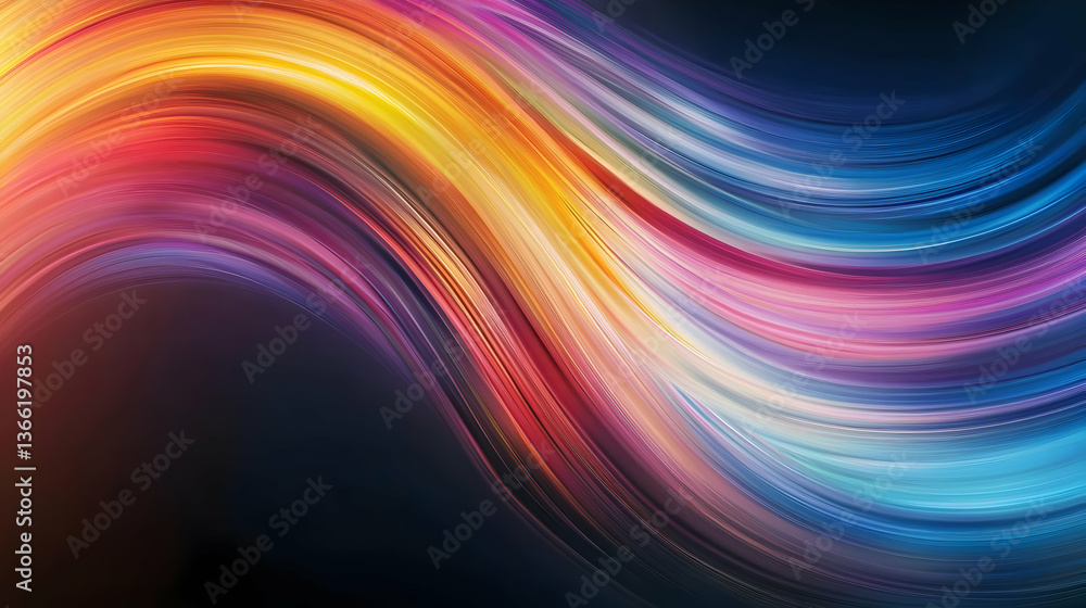 Abstract Colorful Swirling Wave Design Abstract Colorful Swirling Wave Design