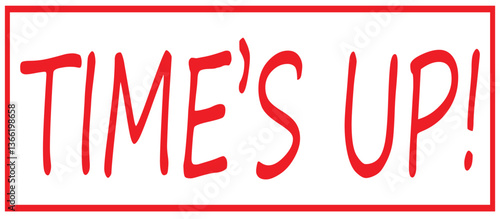 Time's up logo template. Clock logo design. Time and watch vector icon. Timer symbol. Flat design. 