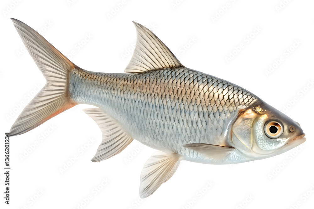 Fototapeta premium A fresh fish isolated on white background