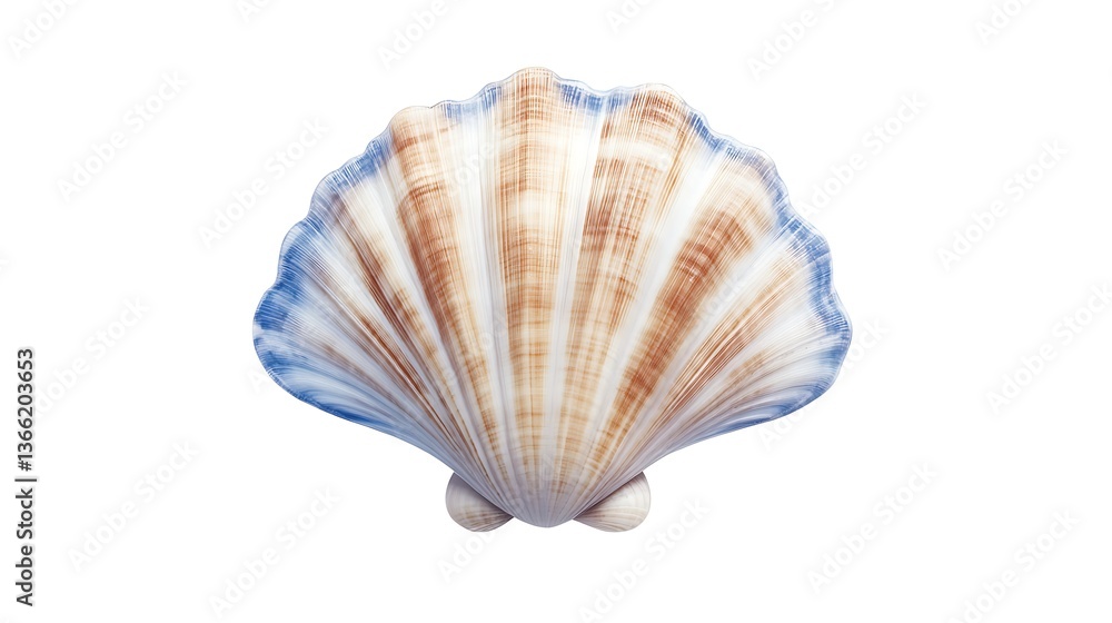 Isolated seashells, a marine pattern of ocean life Isolated seashells, a marine pattern of ocean life