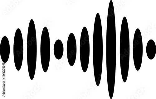 Radio waves, layers icon soundwave flat, line isolated on transparent background.