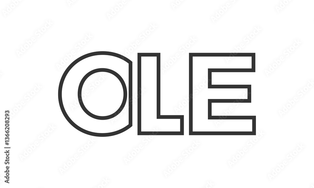 OLE logo design template with strong and modern bold text. Initial based vector logotype featuring simple and minimal typography. Trendy company identity. OLE logo design template with strong and modern bold text. Initial based vector logotype featuring simple and minimal typography. Trendy company identity.