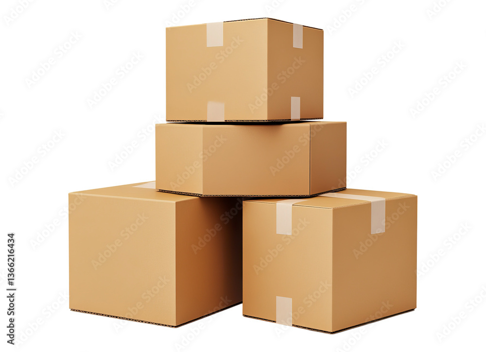 stack of plain brown cardboard boxes stack of plain brown cardboard boxes