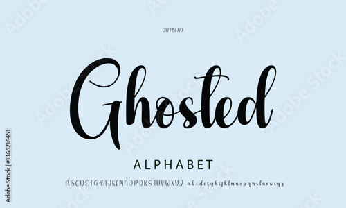 Luxury Ghosted House alphabet letters font for logo