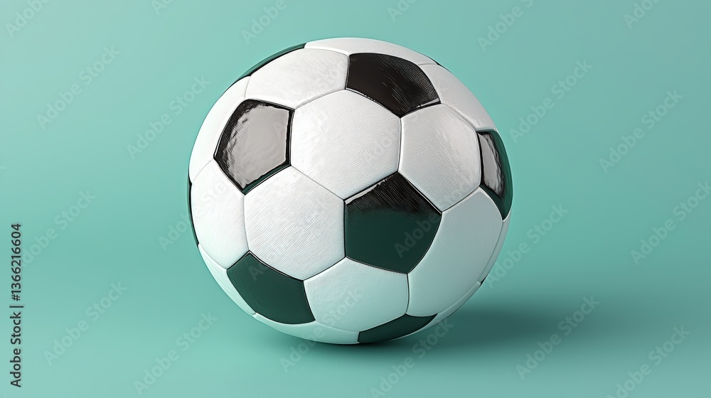 Modern professional soccer ball mockup with elegant minimalist design in vibrant colors Modern professional soccer ball mockup with elegant minimalist design in vibrant colors