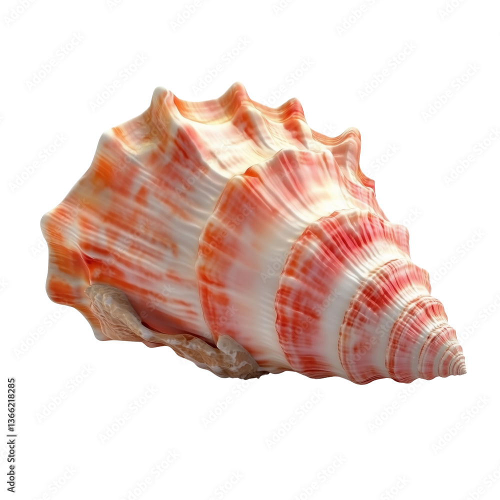 Beautiful seashell on a nature detailed close-up on a transparent background Beautiful seashell on a nature detailed close-up on a transparent background