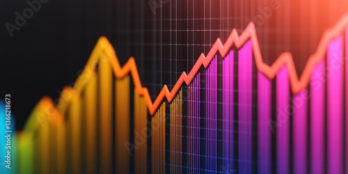 Wallpaper Mural A Vibrant Digital Graph Illustrating Growth Trends in Business Analytics and Financial Performance Metrics Torontodigital.ca